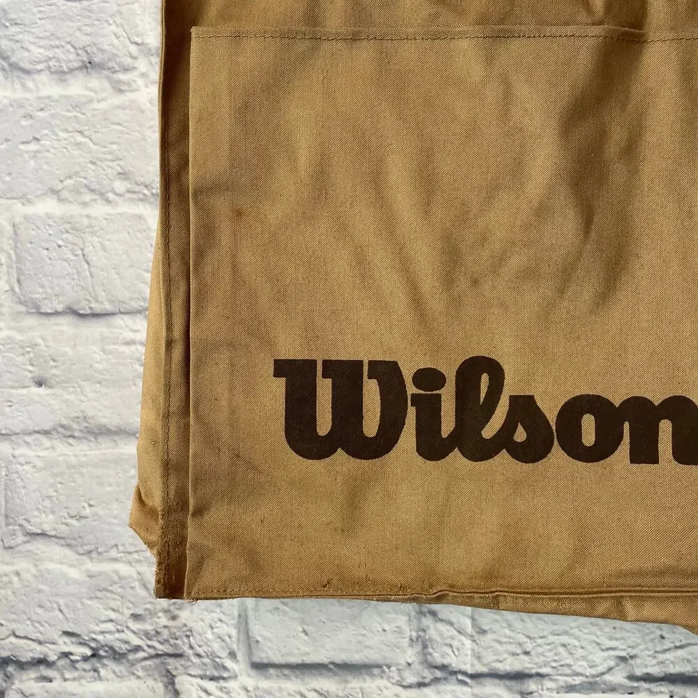 70s Wilson Tan Tennis Hand Tote Laptop Book Vintage Bag